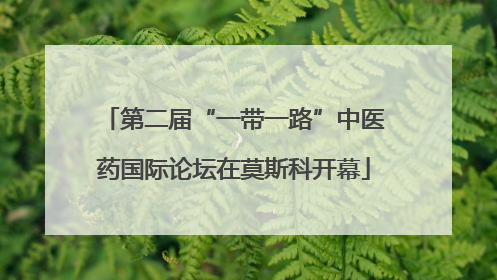 第二届“一带一路”中医药国际论坛在莫斯科开幕